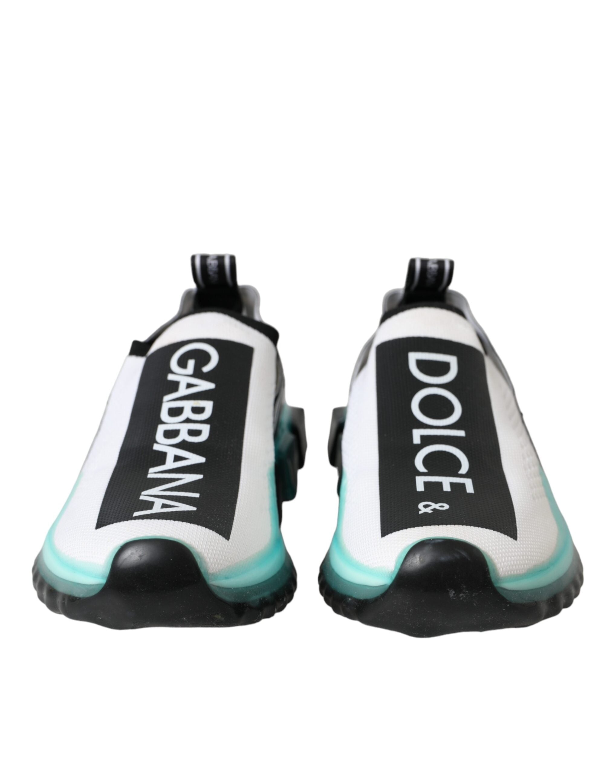 Dolce & Gabbana black, white, and blue slip-on Sorrento sneakers with stylish design and casual comfort.