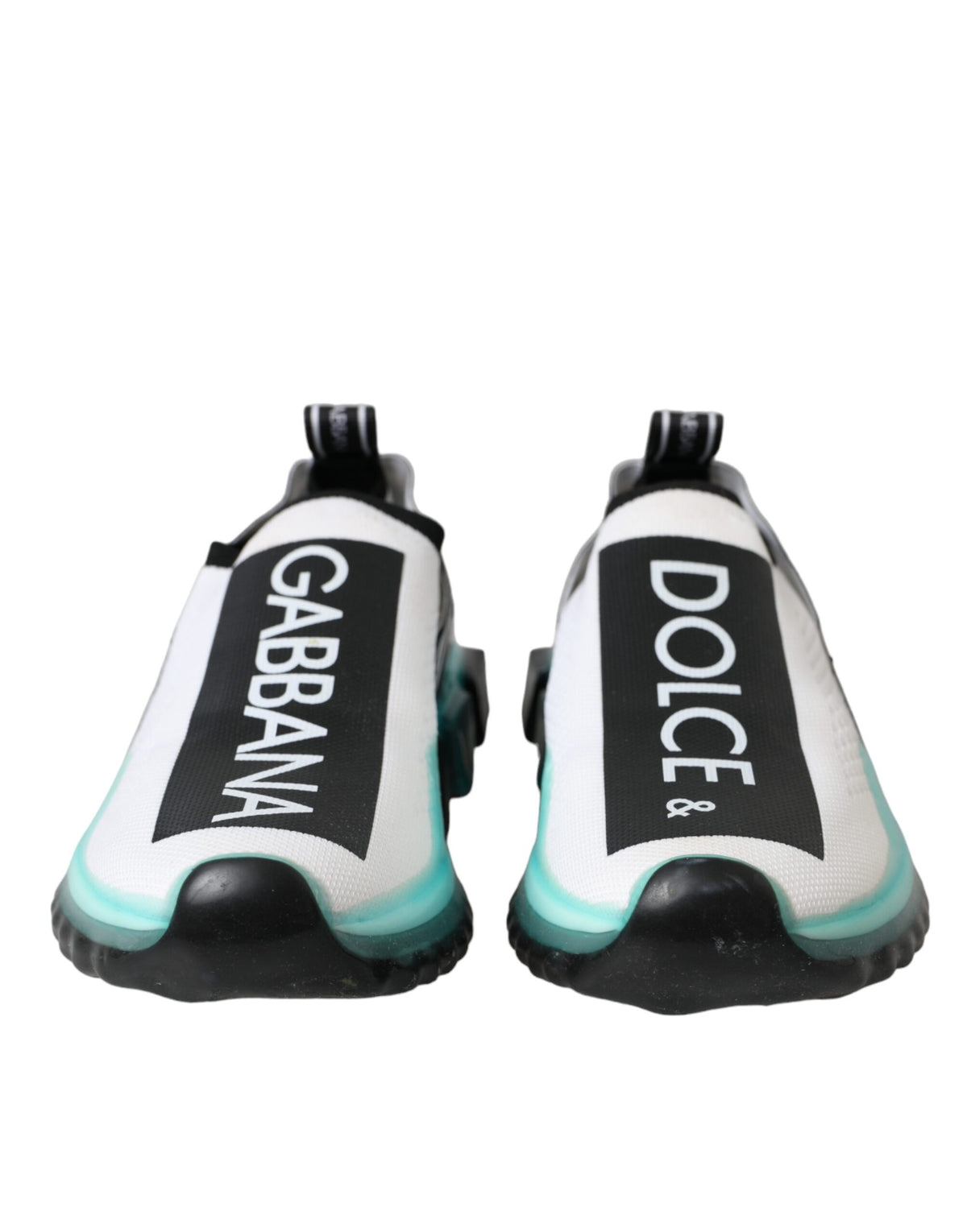 Dolce & Gabbana black, white, and blue slip-on Sorrento sneakers with stylish design and casual comfort.