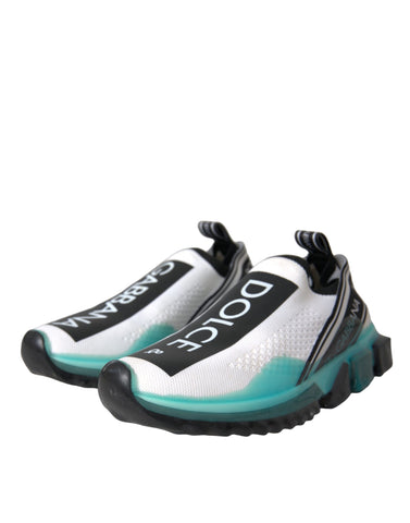 Dolce & Gabbana black, white, and blue slip-on Sorrento sneakers shoes with stylish design and comfortable fit.