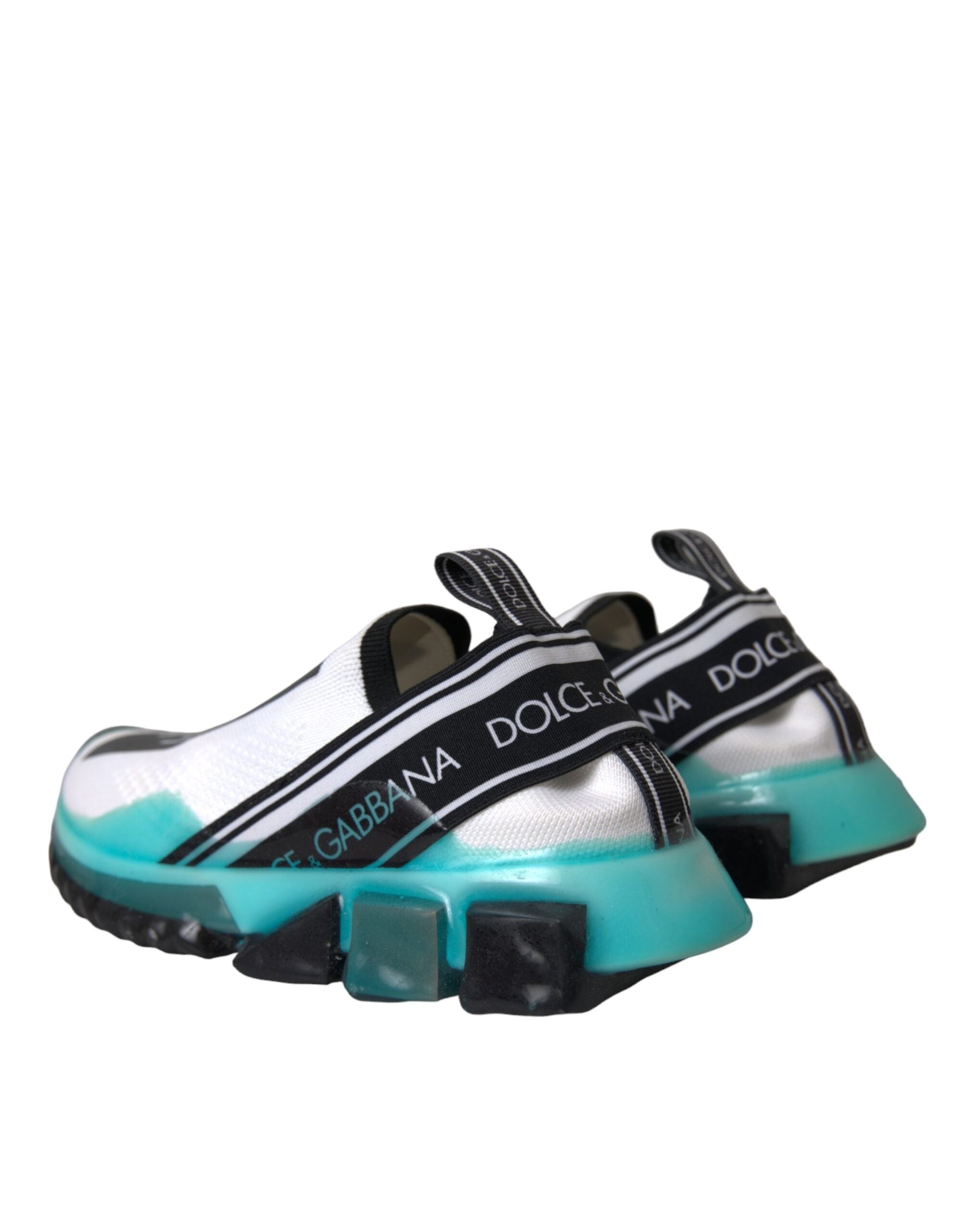 Dolce & Gabbana black, white, and blue slip-on Sorrento sneakers shoes with stylish design and comfortable fit.