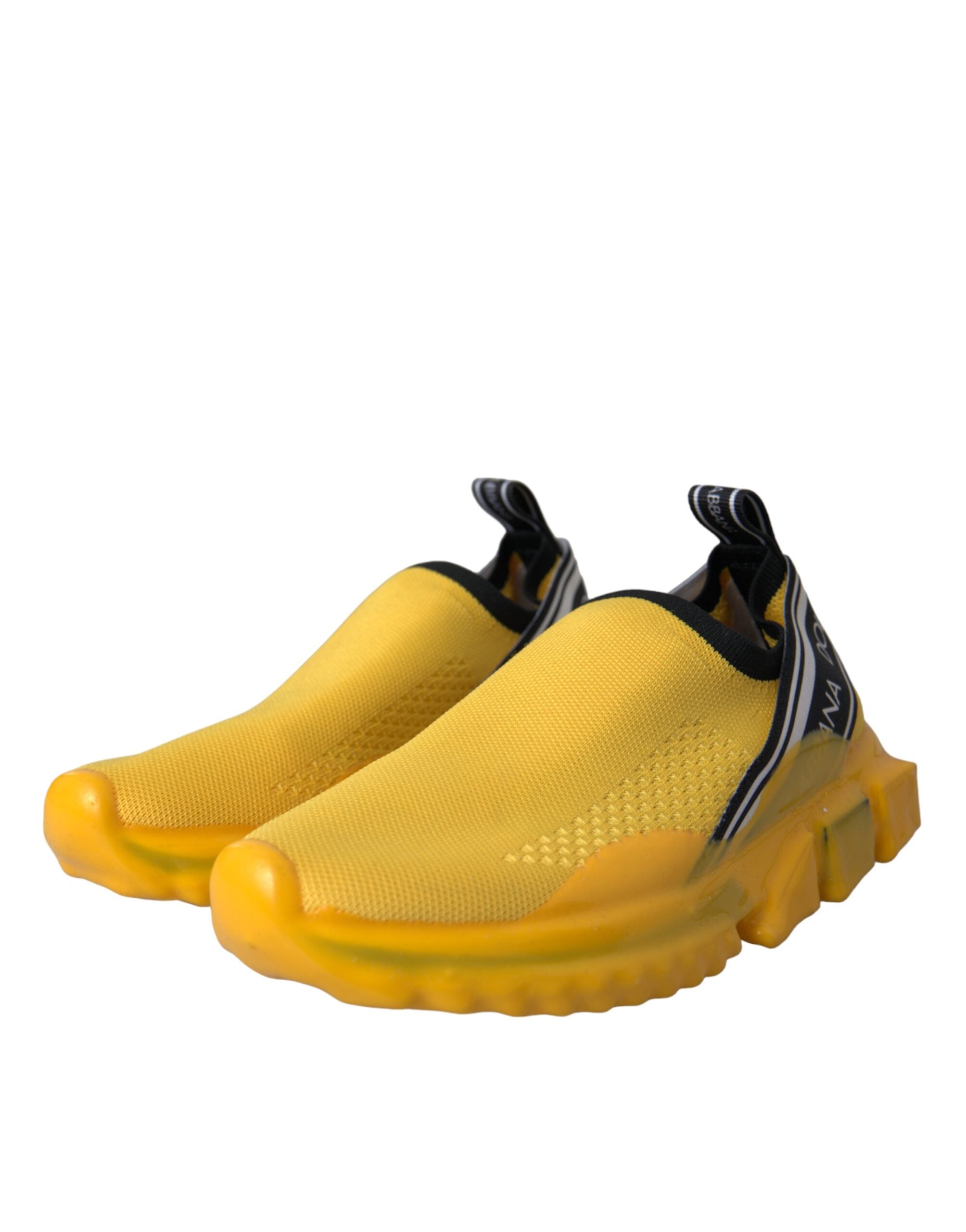 Yellow Sorrento slip-on sneakers for women by Dolce & Gabbana, featuring a stylish and comfortable design.