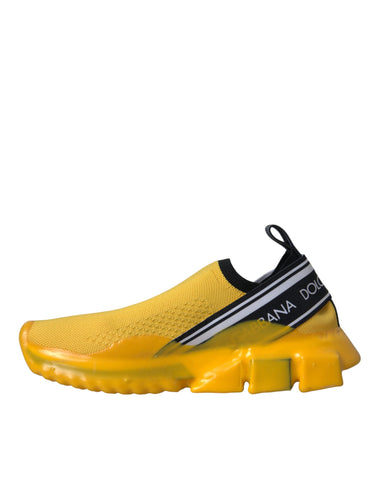 Yellow Sorrento Slip-On Sneakers for women by Dolce & Gabbana, featuring a stylish slip-on design and vibrant yellow color.