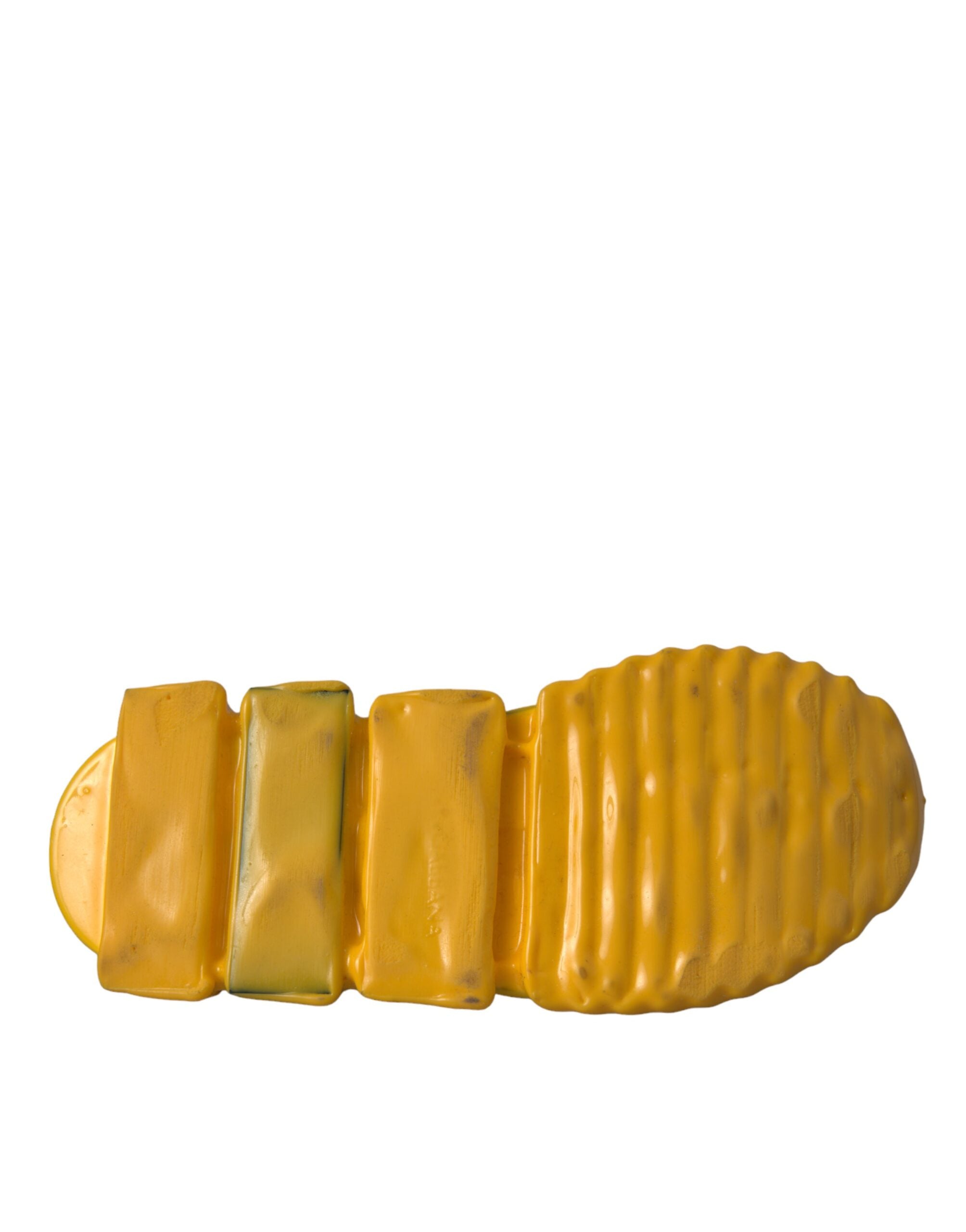 Yellow Sorrento slip-on sneakers for women by Dolce & Gabbana, featuring stylish design and comfortable footwear.