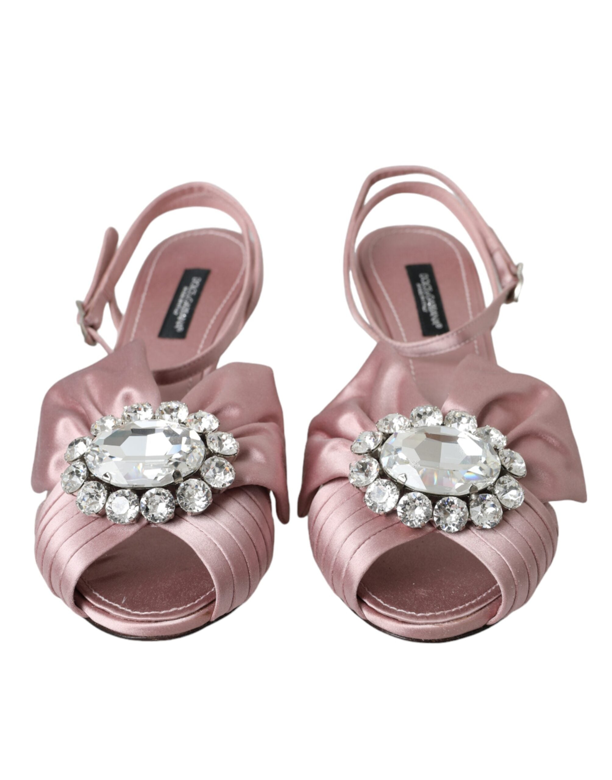 Pink Keira Crystal Heels sandals by Dolce & Gabbana with sparkling crystal embellishments and elegant stiletto heels.