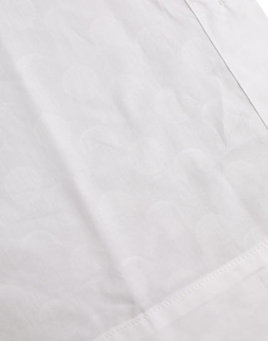 White Dolce & Gabbana short sleeve polo shirt with a classic collar, shown with a clean, crisp look.