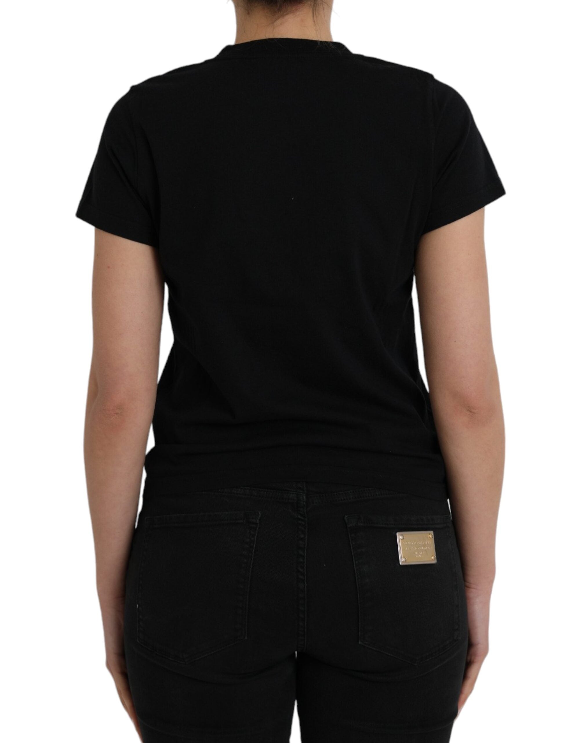Black cotton Balenciaga logo print crew neck short sleeve T-shirt, casual fit, with bold logo design on front.