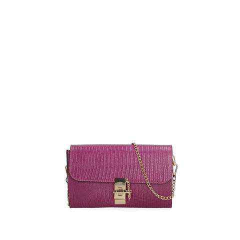 Jag Couture London New York Viola Castellani VC220073423FBG-217 petunia handbag with floral petunia design, soft leather and elegant style.