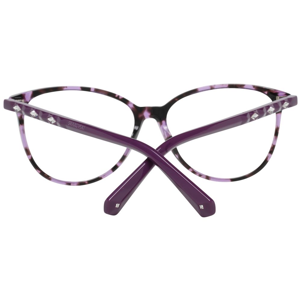 Multicolor Swarovski plastic glasses frames with vibrant, patterned design and sleek shape for stylish eyewear.