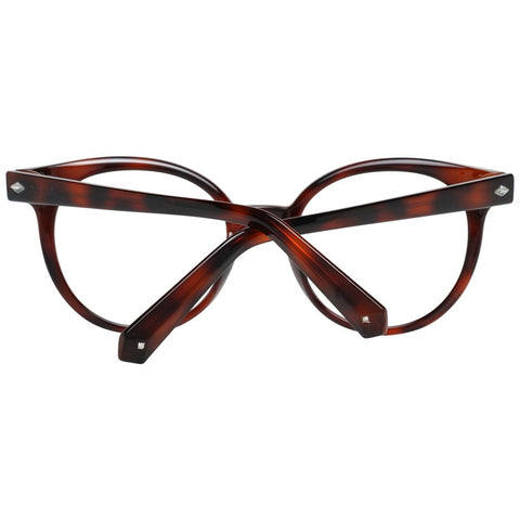 Brown Swarovski plastic glasses frames with a sleek design and smooth finish, ideal for stylish eyewear.