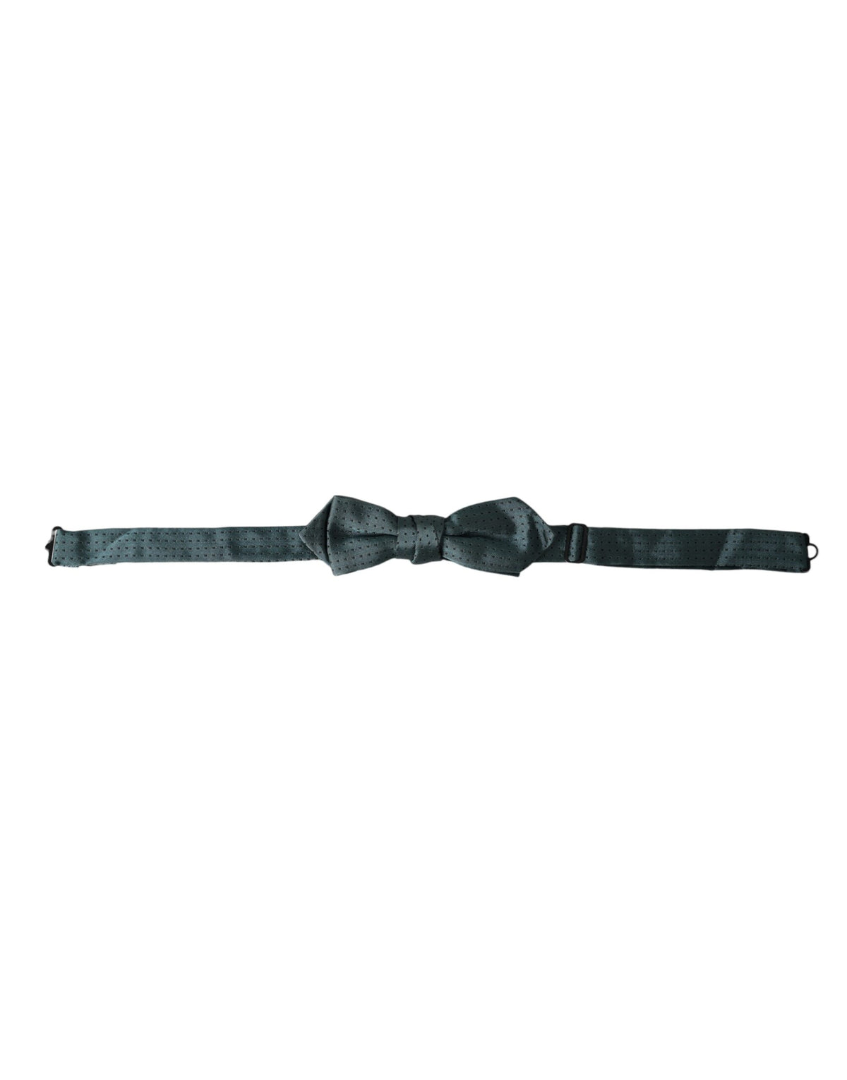 Green silk fantasy adjustable neck bow tie for men by Dolce & Gabbana, featuring a stylish papillon design.