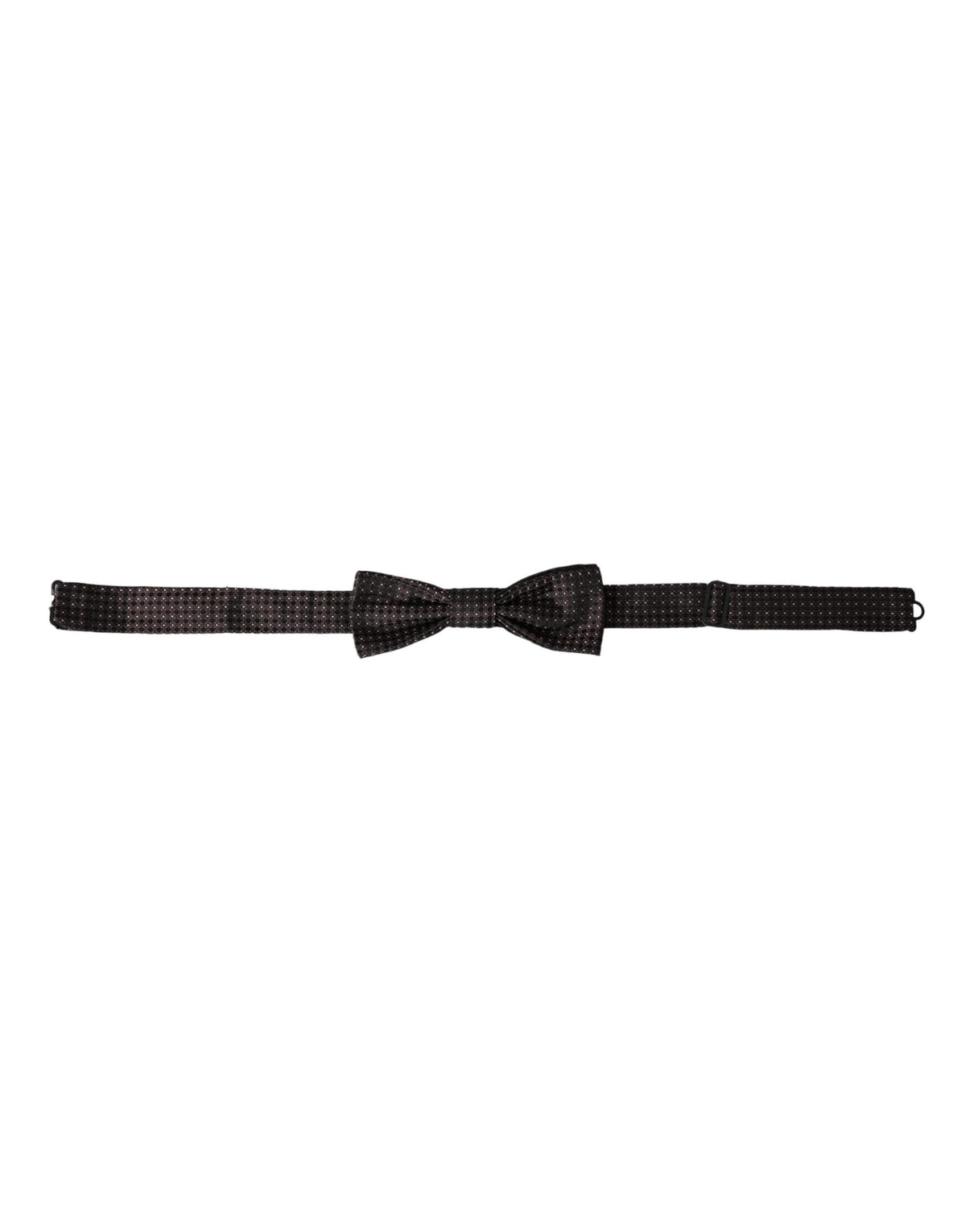 Brown fantasy silk adjustable neck bow tie for men by Dolce & Gabbana, featuring a stylish papillon design.