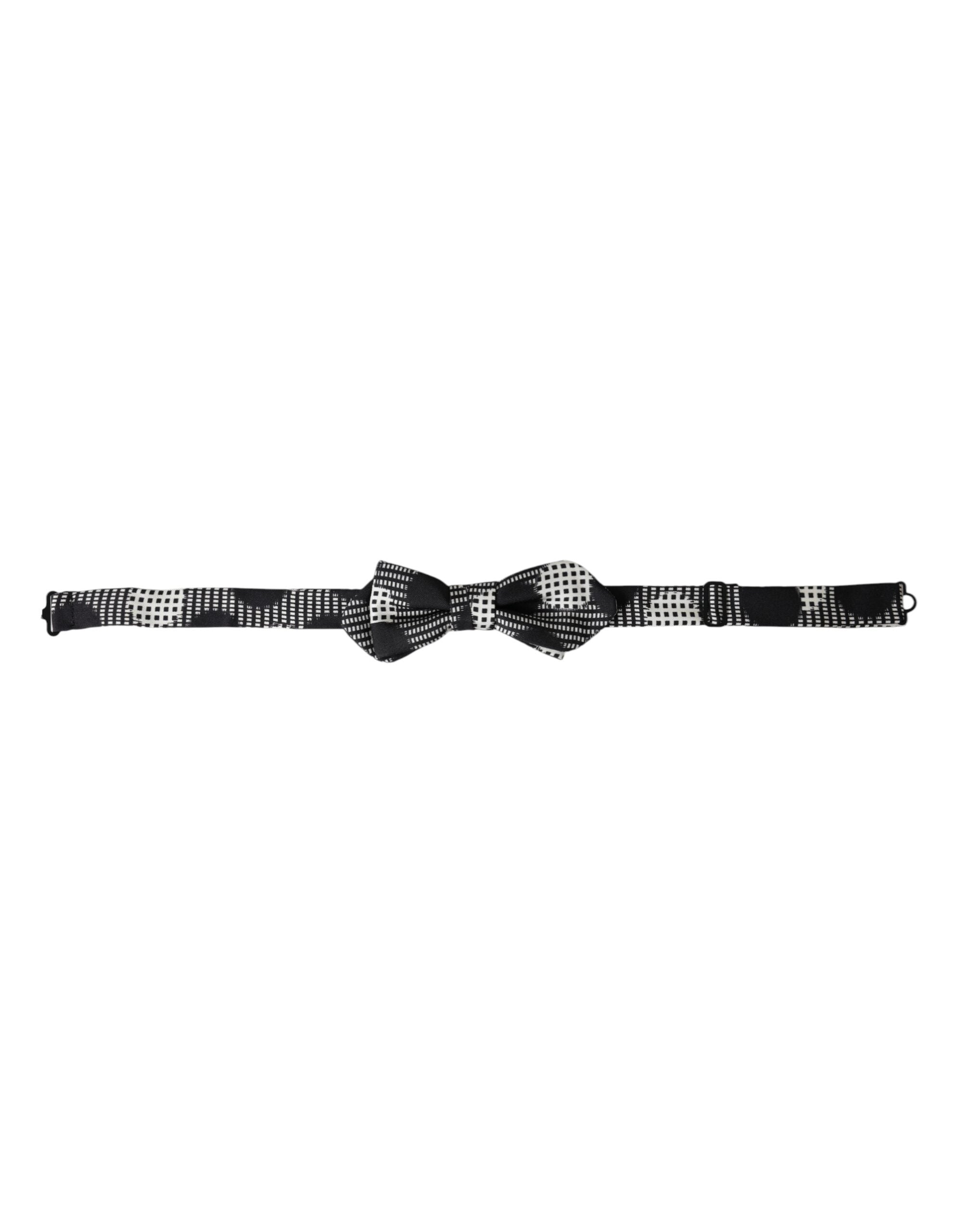 Multicolor silk polka dot adjustable men's bow tie by Dolce & Gabbana, featuring a classic papillon style.