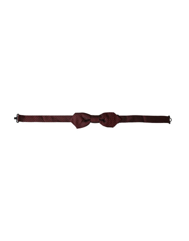 Red silk fantasy adjustable neck bow tie for men by Dolce & Gabbana, featuring a stylish and elegant design.