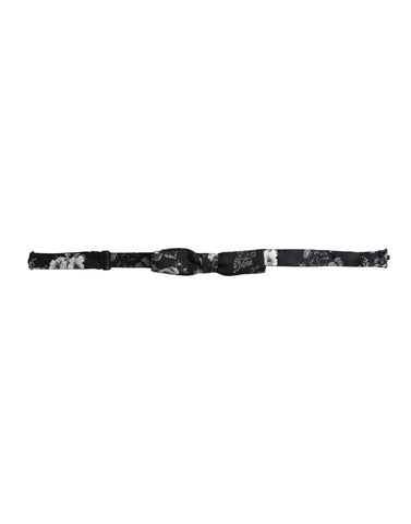 Black floral silk adjustable neck bow tie by Dolce & Gabbana with a floral pattern and classic bow shape.