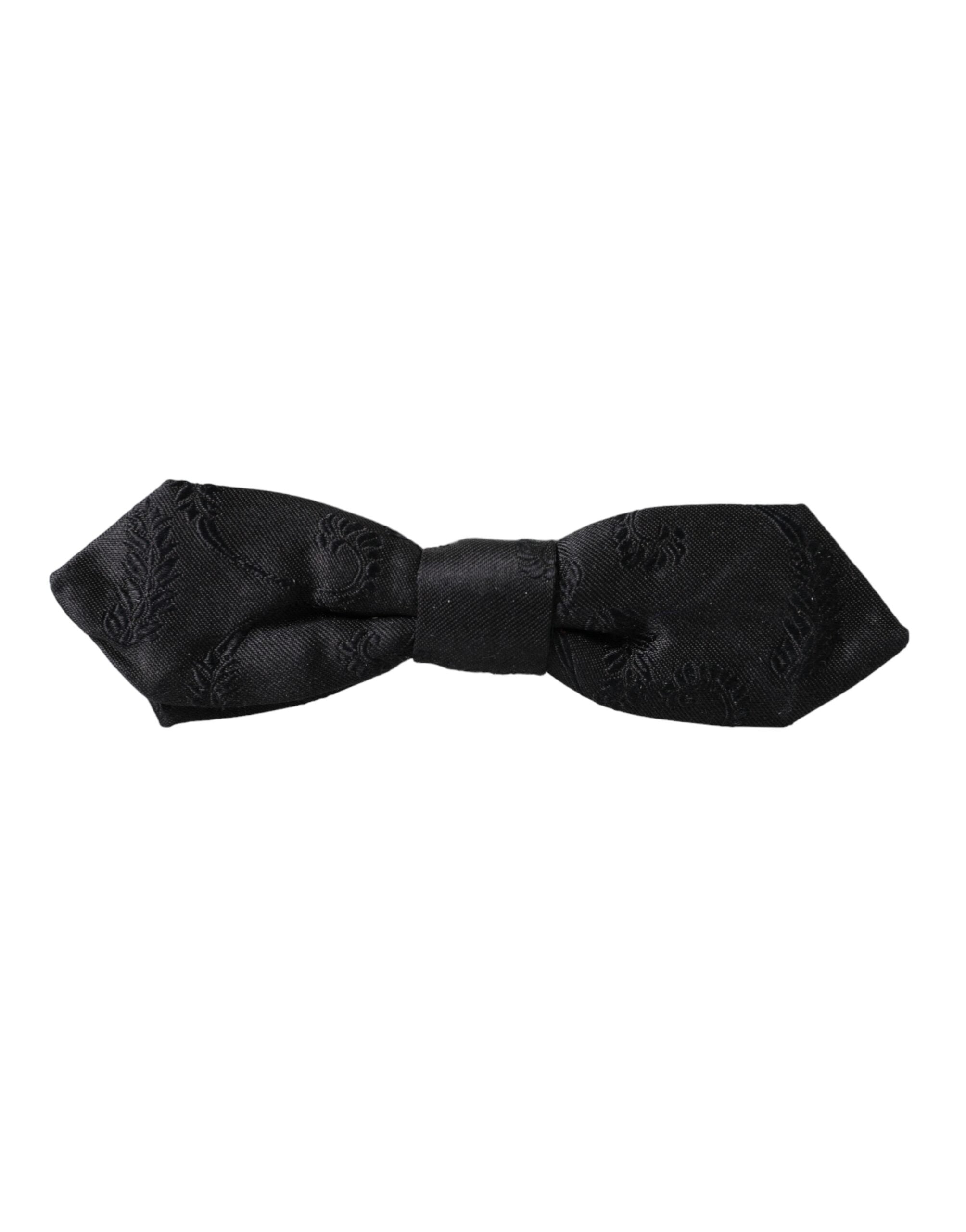 Multicolor fantasy silk adjustable neck bow tie by Dolce & Gabbana featuring vibrant, patterned fabric and a sleek bow design.