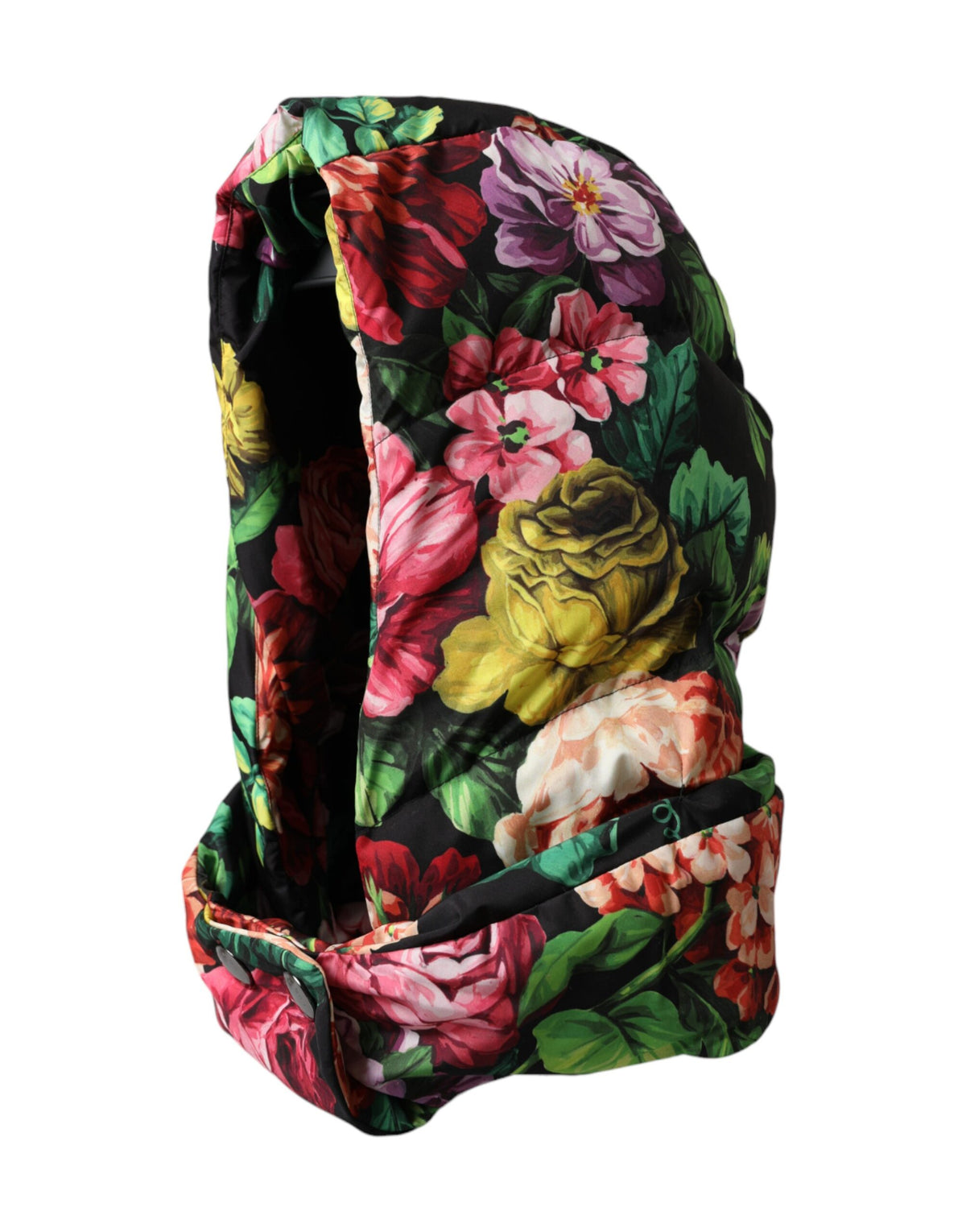 Multicolor floral Dolce & Gabbana whole head wrap hat with vibrant pattern and stylish design, perfect for fashion-forward wear.