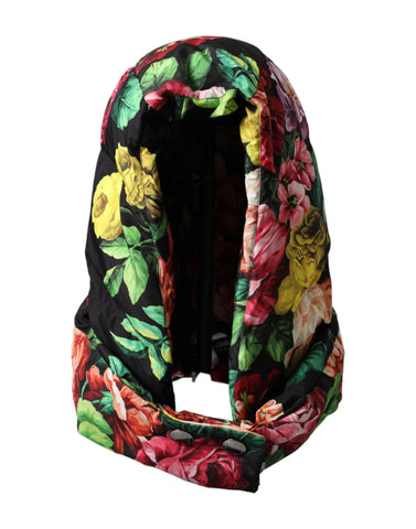 Multicolor floral Dolce & Gabbana whole head wrap hat with vibrant pattern and stylish design.