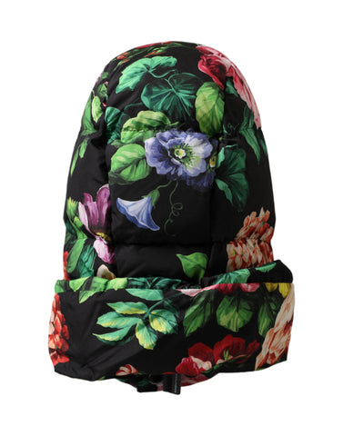 Multicolor floral Dolce & Gabbana whole head wrap hat with vibrant pattern and stylish design, perfect for fashionable accessories.