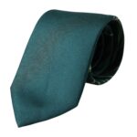 Green printed 100% silk men's tie by Dolce & Gabbana featuring an adjustable design and elegant pattern.
