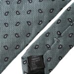 Green 100% silk patterned adjustable men's tie by Dolce & Gabbana, featuring a stylish floral design.