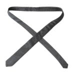 Black 100% silk patterned men's tie by Dolce & Gabbana featuring an adjustable design and elegant pattern.