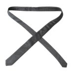 Dark Gray 100% Silk Patterned Adjustable Men Tie