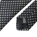 Dark Gray 100% Silk Patterned Adjustable Men Tie