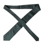 Green silk men's tie with Dolce & Gabbana logo, adjustable with branded design and elegant silk finish.