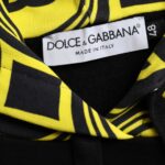 Black Dolce & Gabbana cotton hooded sweatshirt with logo print, featuring a casual hooded sweater design.