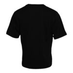 Black cotton round neck short sleeve T-shirt by Dolce & Gabbana displayed on a model.