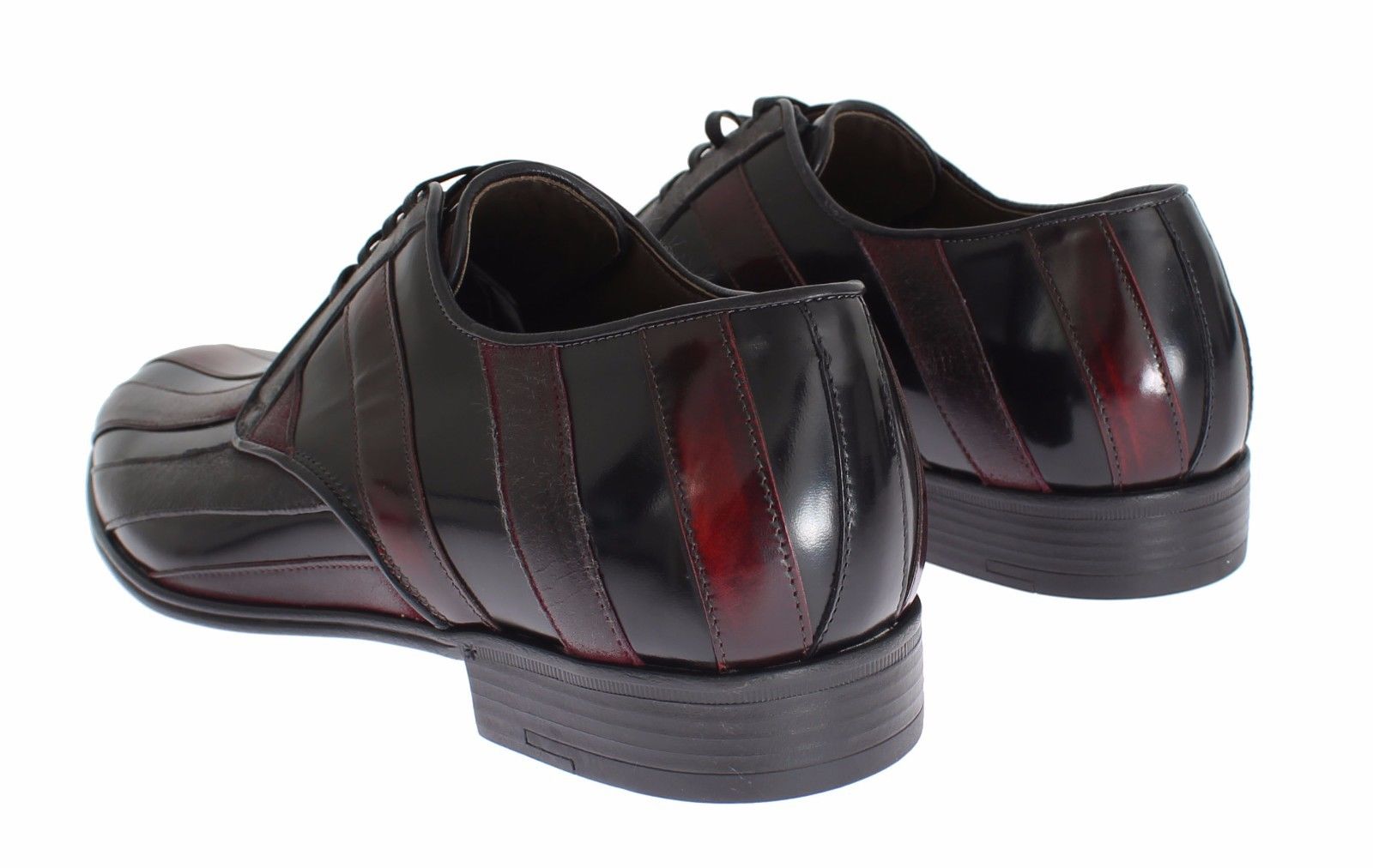 Black Bordeaux leather dress shoes by Dolce & Gabbana, featuring sleek formal design and polished finish.