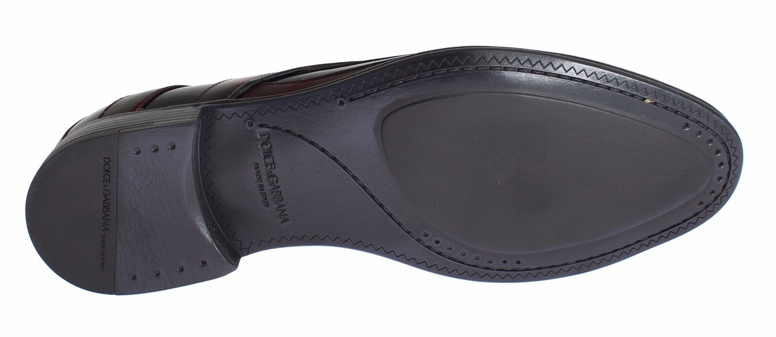Black Bordeaux leather dress shoes by Dolce & Gabbana, formal men's footwear with sleek design and polished finish.