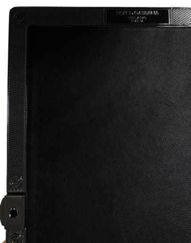 Black velvet crystal clutch purse by Dolce & Gabbana, elegant evening party bag with sparkling crystal embellishments.