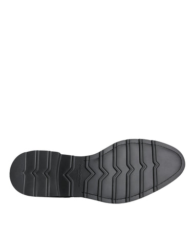 Black suede Sicilia lace-up formal shoes by Dolce & Gabbana with sleek design and classic silhouette.