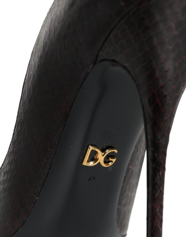 Multicolor exotic leather heels by Dolce & Gabbana, stylish pumps with vibrant, textured leather for elegant footwear.