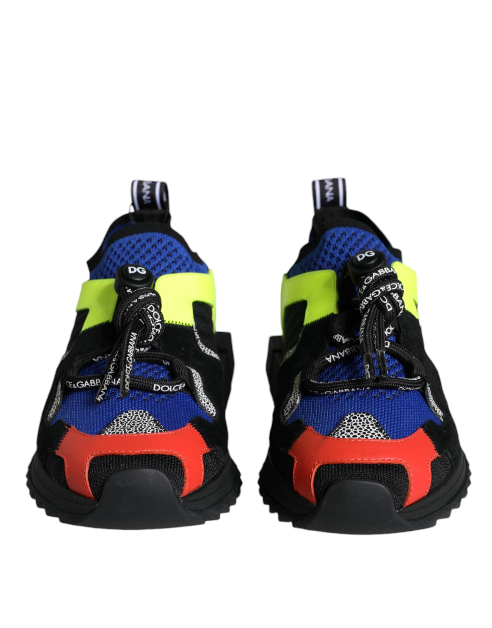 Multicolor mesh Sorrento trekking sneakers by Dolce & Gabbana with breathable mesh fabric and sporty design.