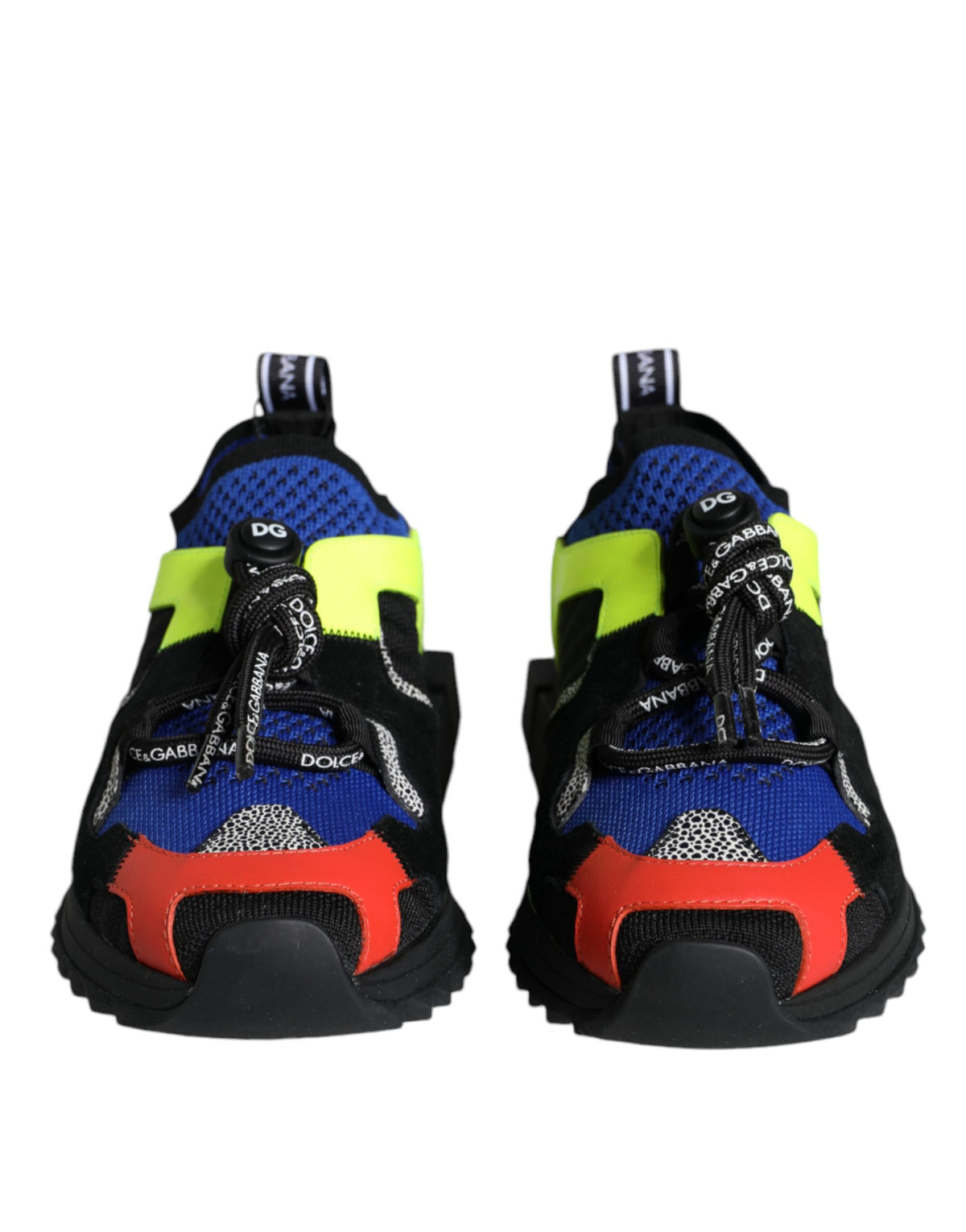 Multicolor mesh Sorrento trekking sneakers by Dolce & Gabbana with breathable mesh fabric and sporty design.