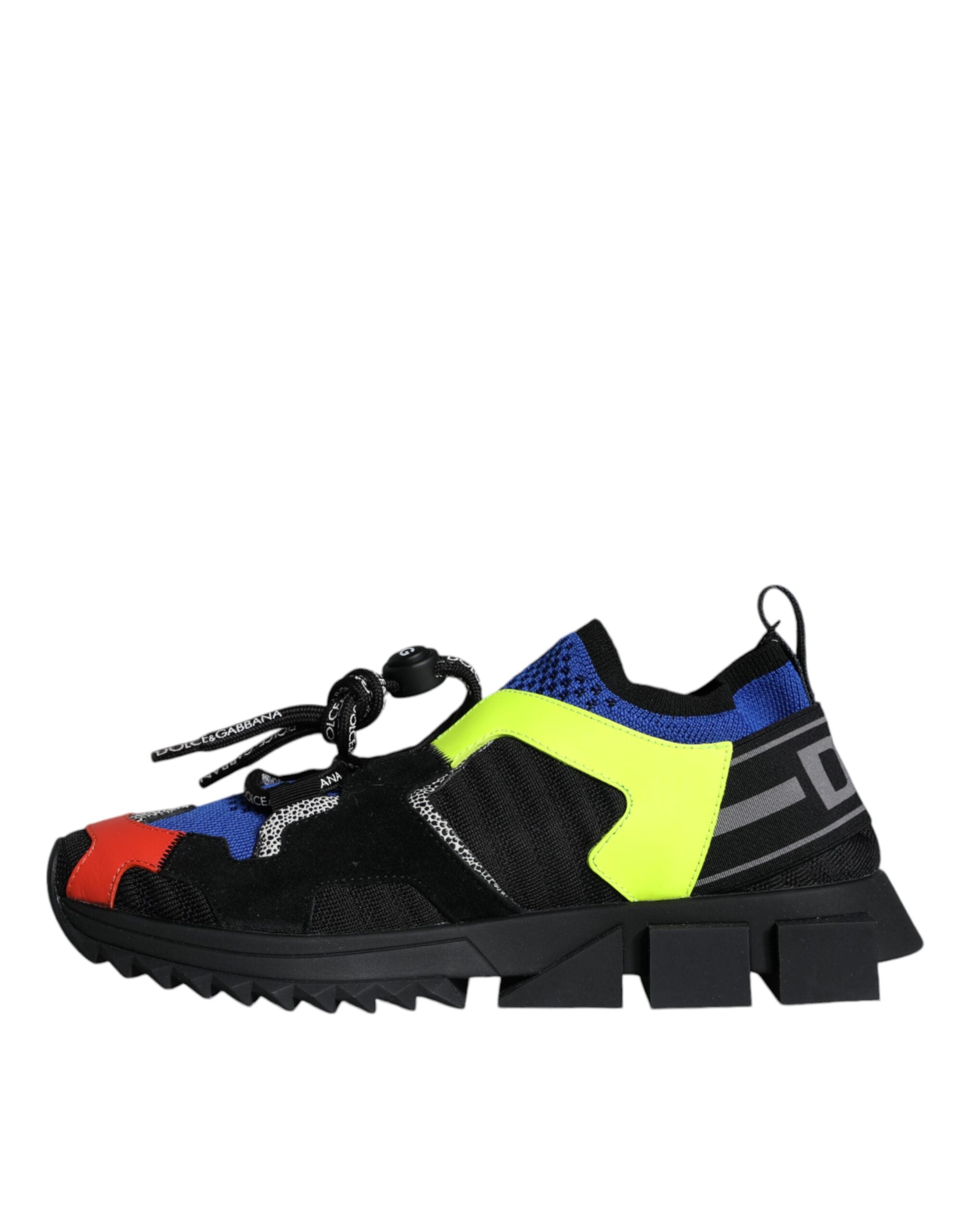 Multicolor mesh Sorrento trekking sneakers by Dolce & Gabbana with breathable fabric and sporty design.