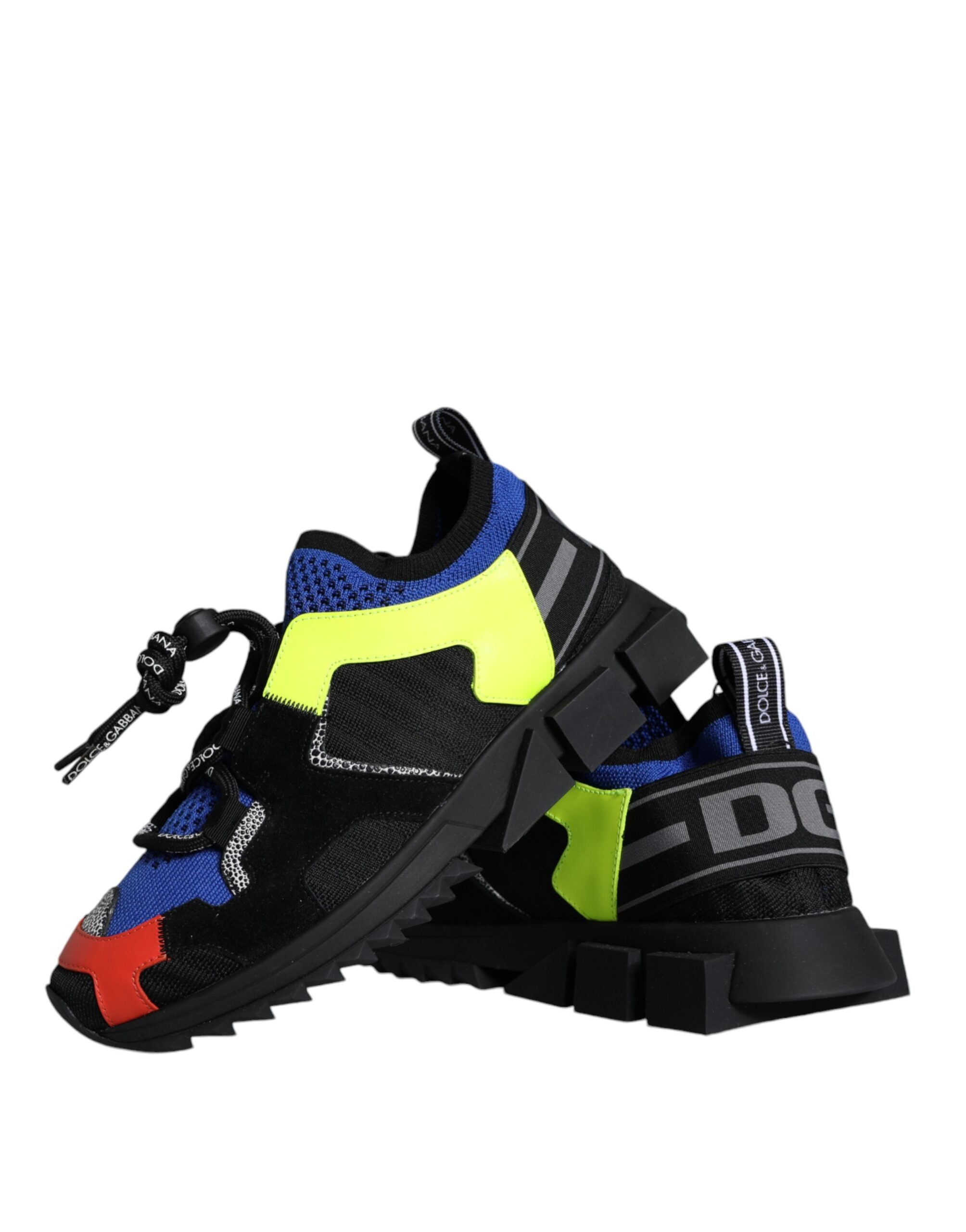 Multicolor mesh Sorrento trekking sneakers by Dolce & Gabbana with breathable fabric and sporty design.