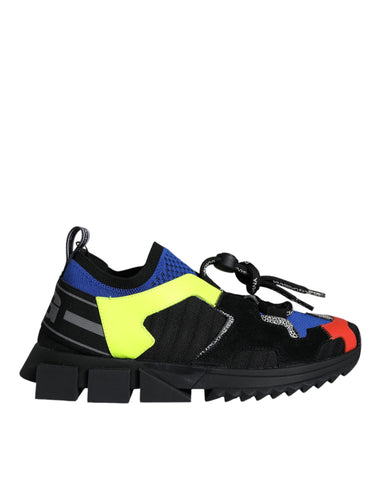 Multicolor mesh Sorrento trekking sneakers by Dolce & Gabbana with breathable fabric and sporty design.