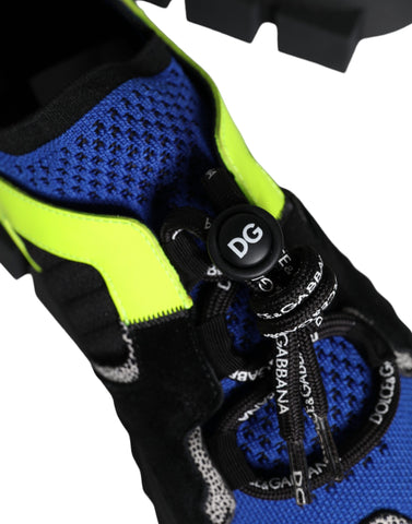 Multicolor mesh Sorrento trekking sneakers by Dolce & Gabbana with breathable fabric and rugged sole for outdoor adventures.