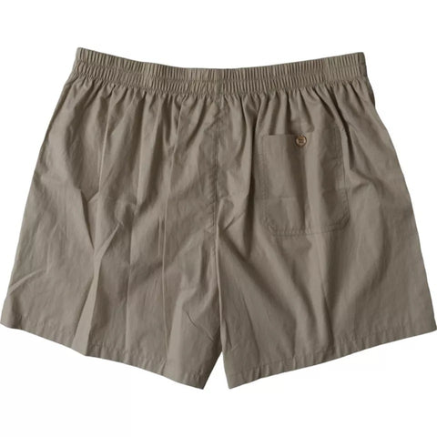 Brown cotton regular boxer shorts underwear from Dolce & Gabbana, featuring a comfortable fit and classic design.