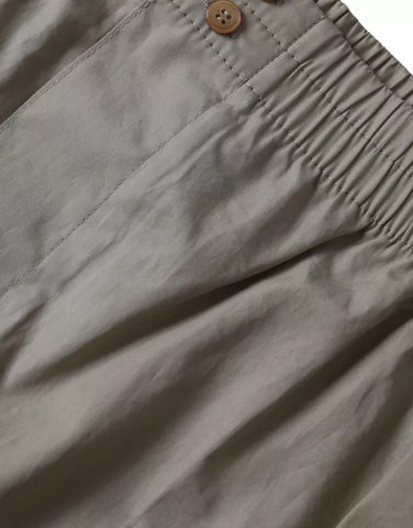 Brown cotton boxer shorts underwear by Dolce & Gabbana, regular fit with elastic waistband and soft fabric.
