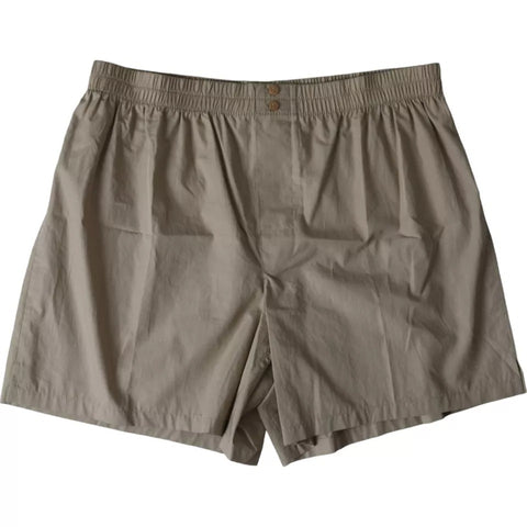 Brown cotton boxer shorts underwear by Dolce & Gabbana, featuring a comfortable regular fit and classic style.