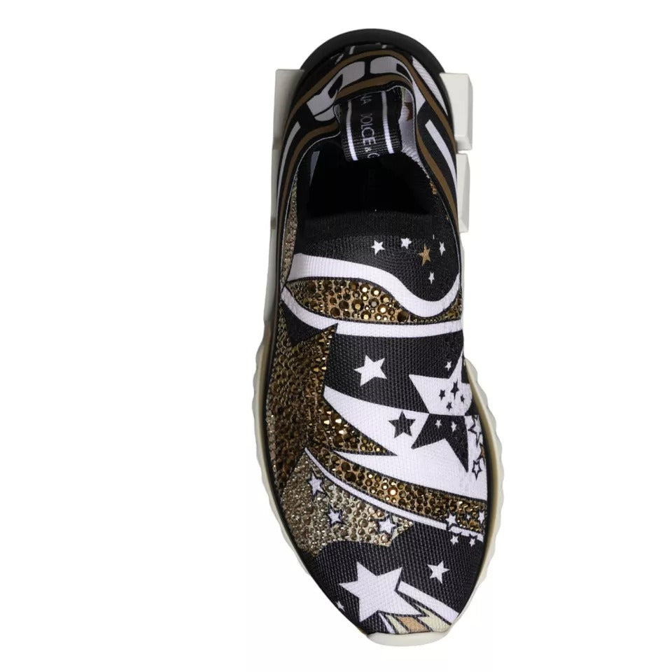 Dolce & Gabbana multicolor comet star print Sorrento sneakers with vibrant design, casual footwear for stylish everyday wear.