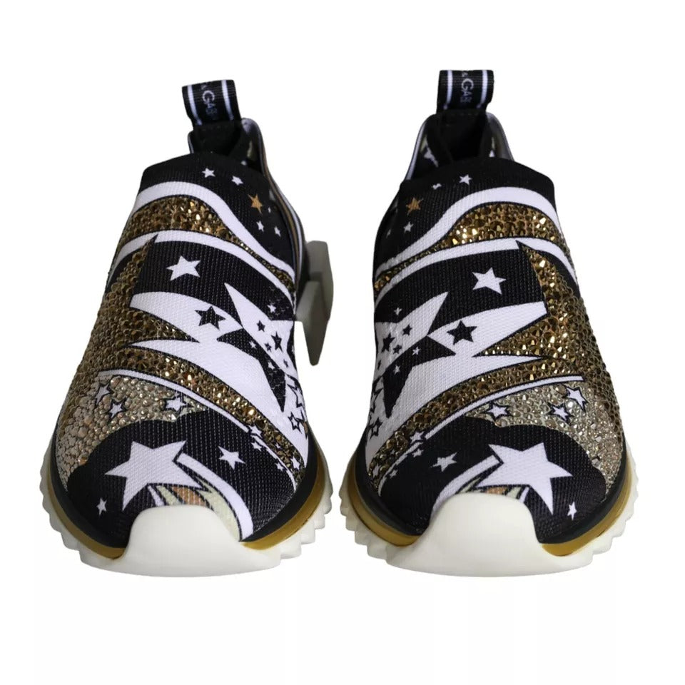 Dolce & Gabbana multicolor comet star print Sorrento sneakers with vibrant star designs and multicolor accents.