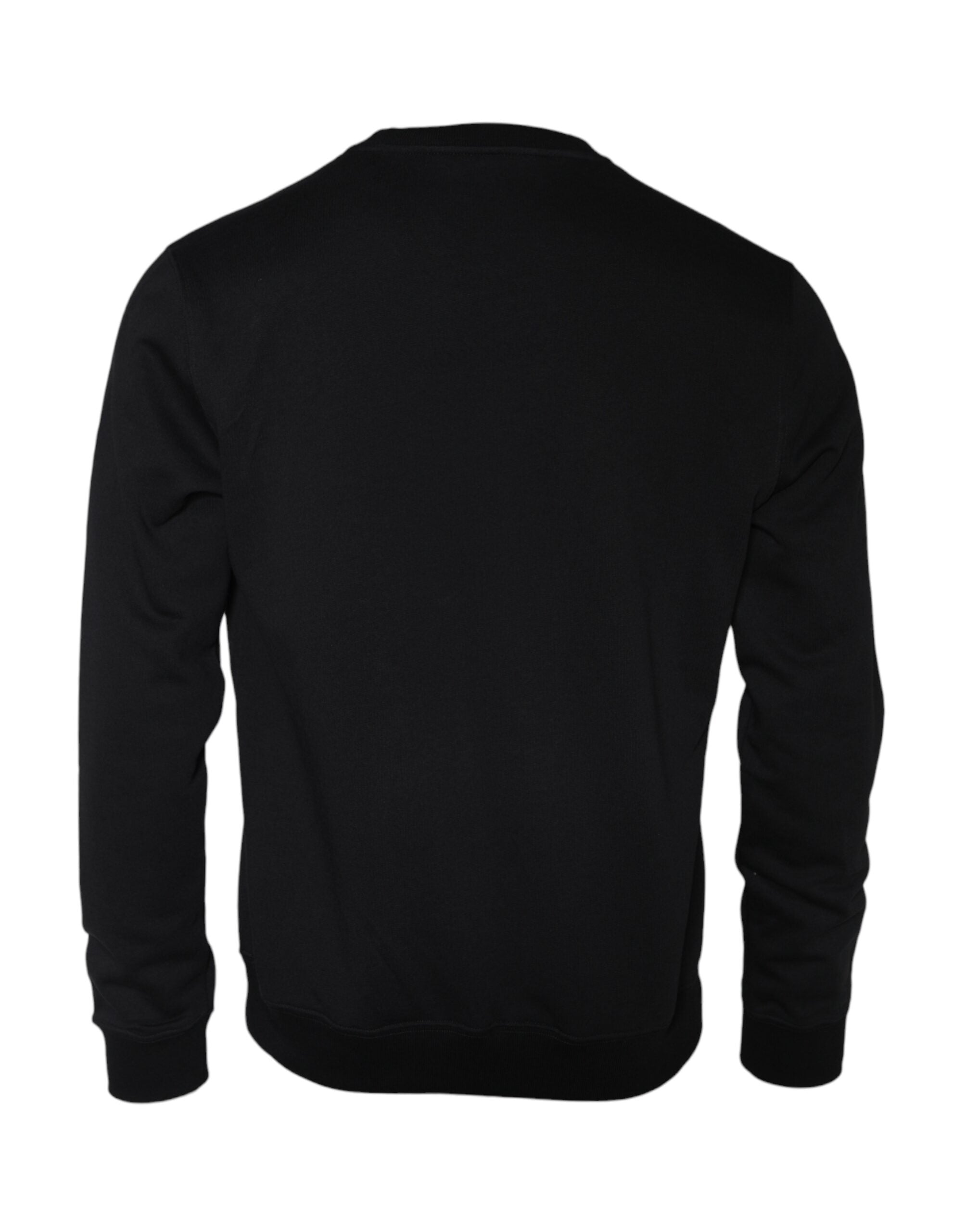 Black Medusa fleece cotton crew neck sweatshirt by Versace, featuring the Medusa logo on the front.