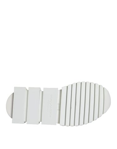White mesh Sorrento trekking sneakers by Dolce & Gabbana, featuring breathable fabric and sporty design for outdoor activities.