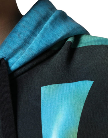 Multicolor tie dye hooded sweatshirt by Dolce & Gabbana, featuring a vibrant, casual sweater with a hood and long sleeves.