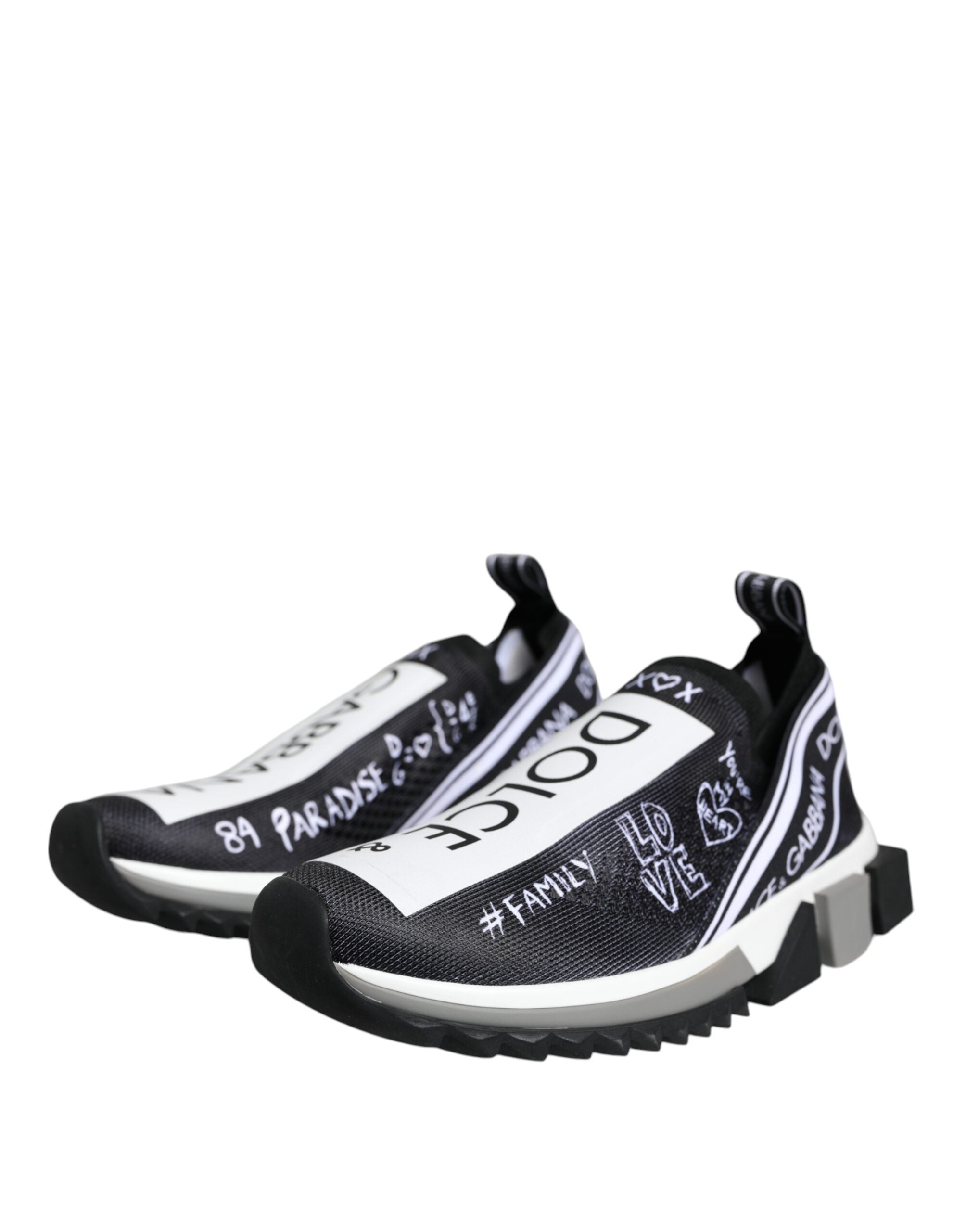 Dolce & Gabbana Black and White Sorrento low top sneakers with stylish design and comfortable fit.